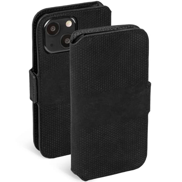 Krusell Nahka Puhelin lompakko iPhone 13 Musta
