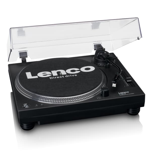 Lenco Direkte drevet platespiller med USB/PC-koding Svart