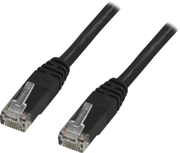 DELTACO U/UTP Cat5e patchkabel 3m, svart (S3-TP)