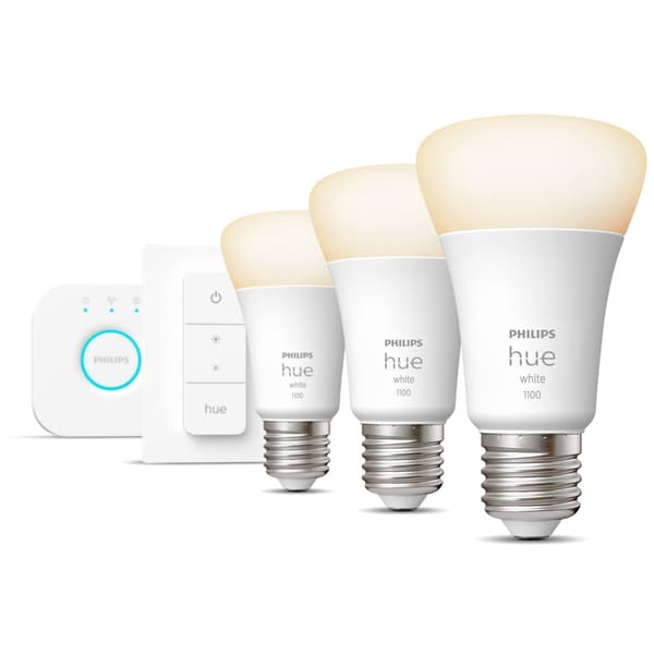 Philips Hue Startkit White 3 x E27 med fjärrkontroll