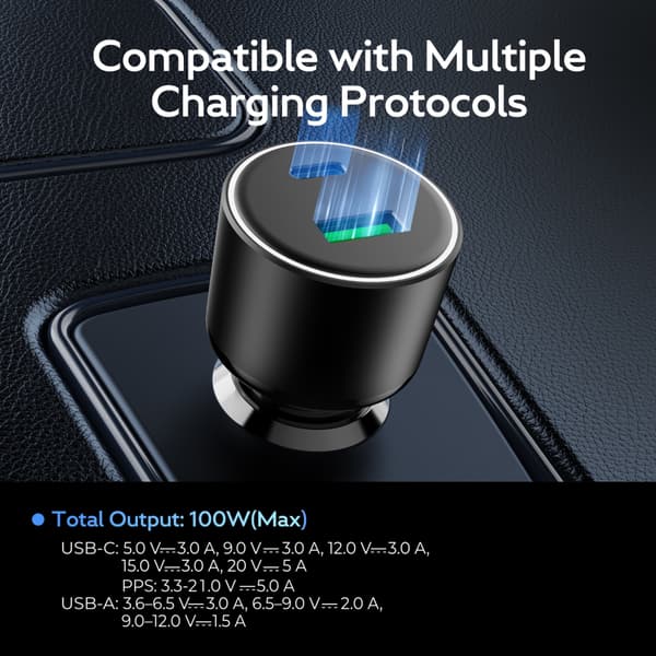 FoneKit Travel 100W biloplader