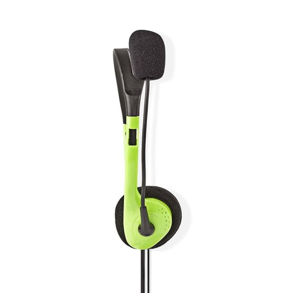 Nedis PC-headset | On-Ear | Stereo | 2x 3.5 mm | Fold-væk-mikrofon | Grøn