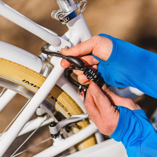 Forever Outdoor Cykellås med kabel og kode KYL-100, Sort