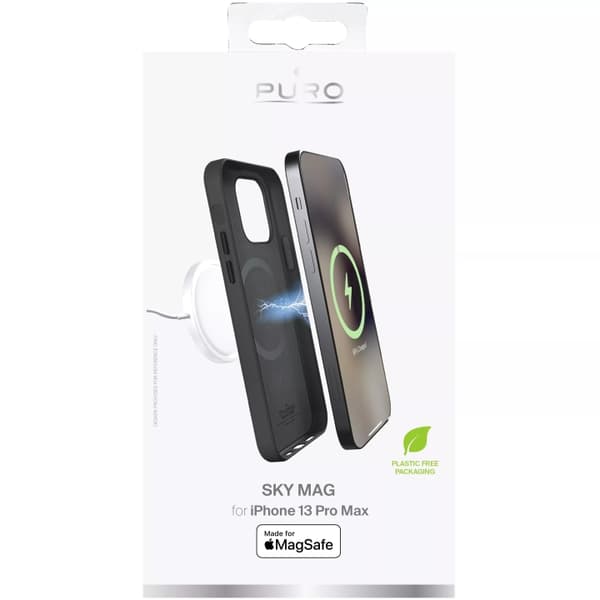Puro iPhone 13 Pro Max SKYMAG Cover Leather Look, Black