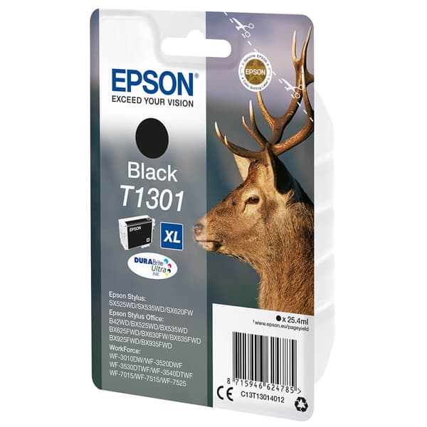 EPSON Blæk C13T13014012 T1301 Sort