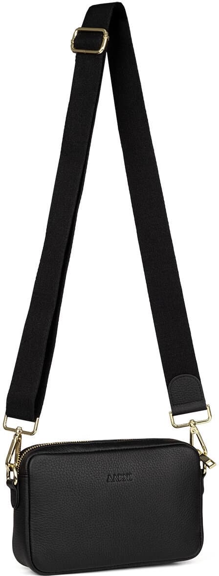 Aarni Crossbody Bag, sort, guld lynlås