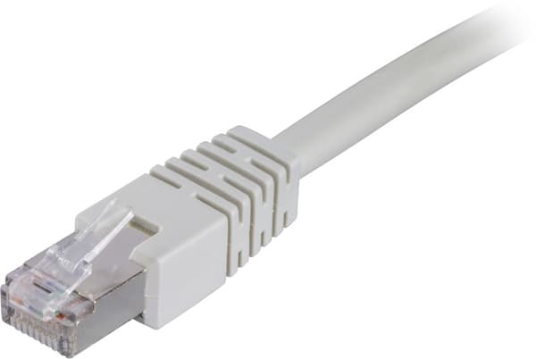DELTACO, F/UTP, Cat6 patchkabel, LSZH, 0.5m, grå
