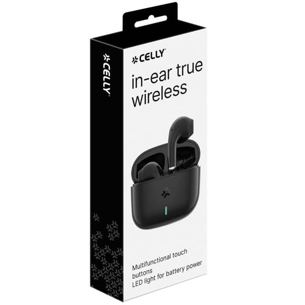Celly Hörlurar In-Ear TWS Tips1 Svart