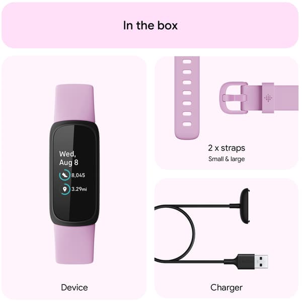 Fitbit Inspire 3, svart/lilla Bliss