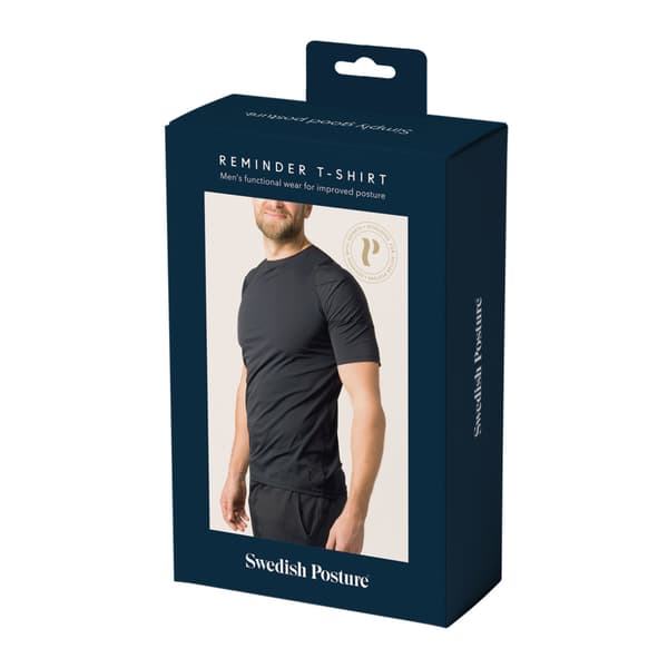 SWEDISH POSTURE T-paita Miehet Reminder Musta M