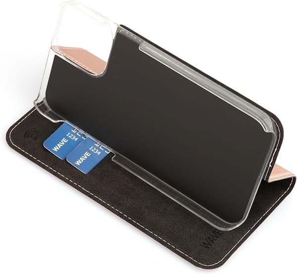 Wave BookCase iPhone 12 Pro / iPhone 12 Fodral, roséguld