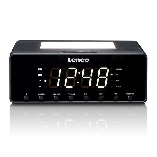 Lenco Klokkeradio med nattlys