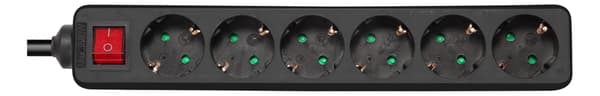 DELTACO outlet 6xCEE 7/3 1xCEE 7/7 switch 3m black