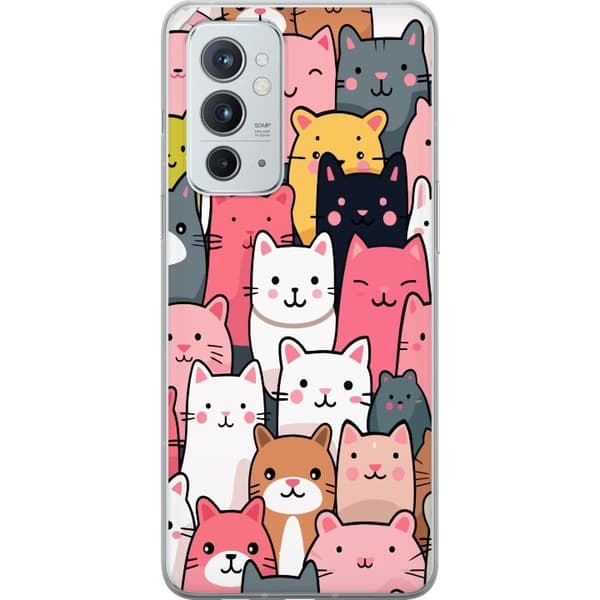 Mobildeksel til OnePlus 9RT 5G med Kattmønster motiv