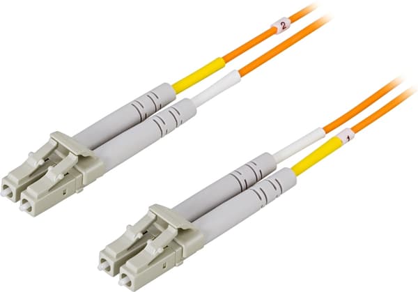 DELTACO fiberkabel, LC - LC, 62,5/125, OM1, duplex, multimode,