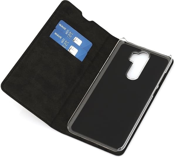Wave BookCase skyddsfodral, Xiaomi Redmi Note 8 Pro, svart