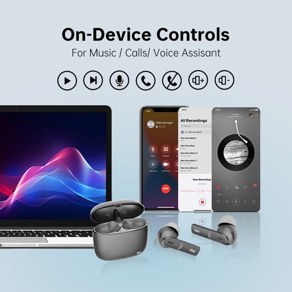 ET05 True Wireless Bluetooth-hörlurar, Svart