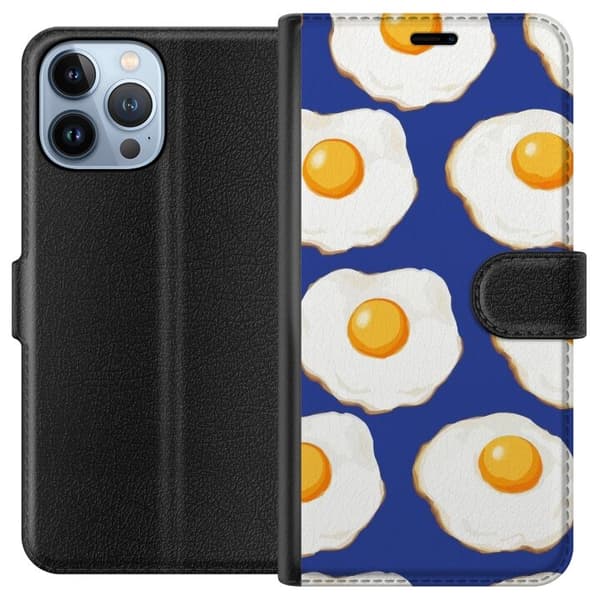 Plånboksfodral till Apple iPhone 13 Pro Max med Stekta ägg motiv