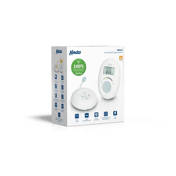 Alecto Eco DECT babyalarm hvid/blå