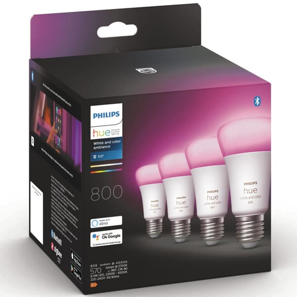 Philips Hue White Color Ambiance E27 4-pack