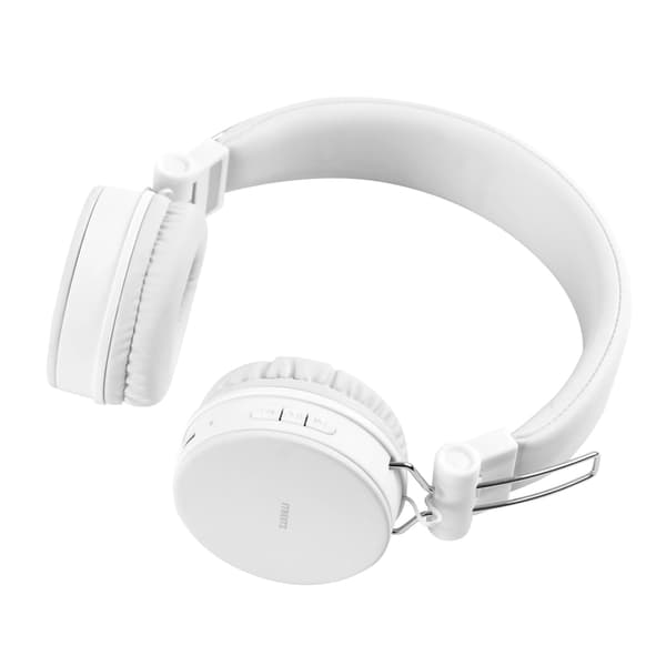 STREETZ Vikbart on-ear BT headset, 3.5 mm, vit
