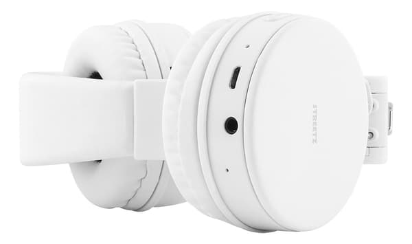 STREETZ Vikbart on-ear BT headset, 3.5 mm, vit