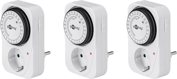 Goobay Set med 3, analog timer Lätt att använda en analog timer