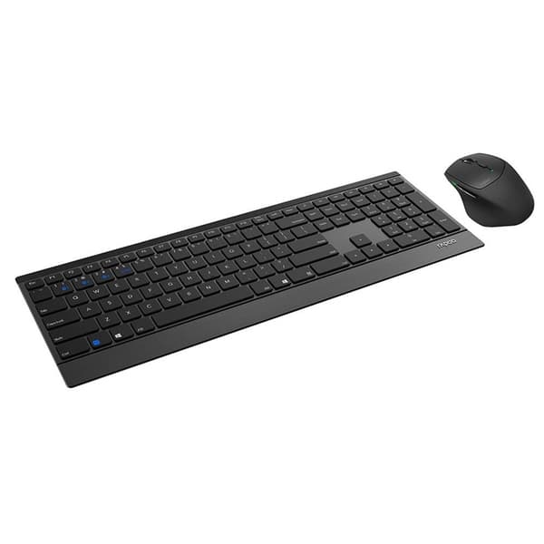 Rapoo Tastatur/Mus Sæt 9500M Multi-Mode Trådløst Sort