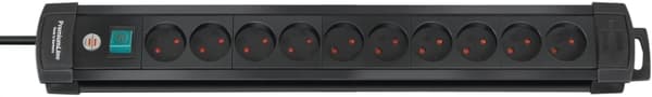 Brennenstuhl 10 way Extension Socket, 3m, Black