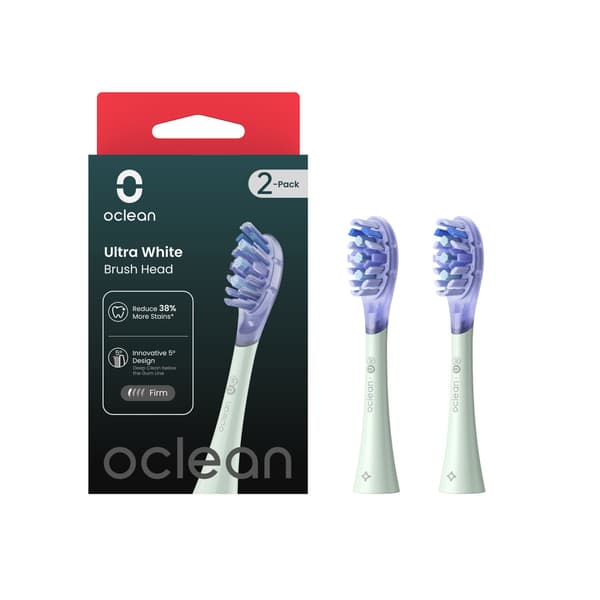Oclean Børstehode Ultra White 2-Pakk Grønn