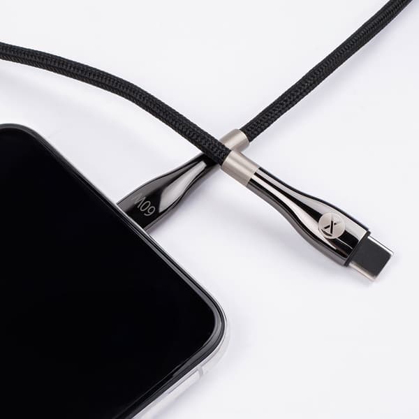 Forever Tyylikäs kaapeli USB-C - USB-C 1,0 m 60W musta