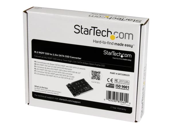 StarTech.com M.2 SSD till 2,5" SATA-adapter-konverterare
