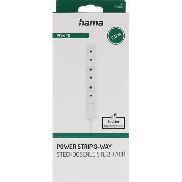 Hama 3-veis Grenuttak Hvit