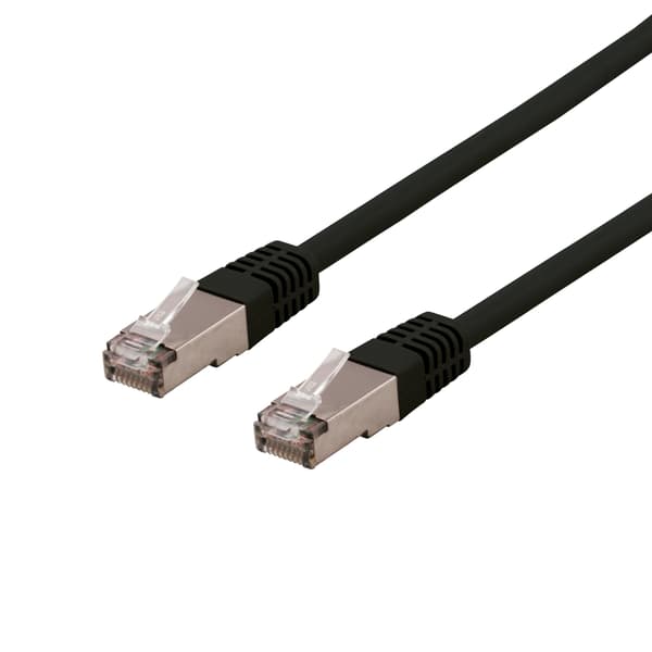 Deltaco S/FTP Cat6 patchkabel, LSZH, 10m, black