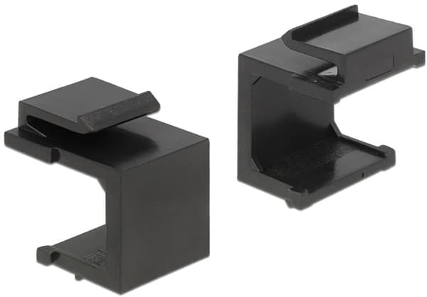 DeLOCK Keystone dækkemodul, pose med 4 dækkemoduler, sort