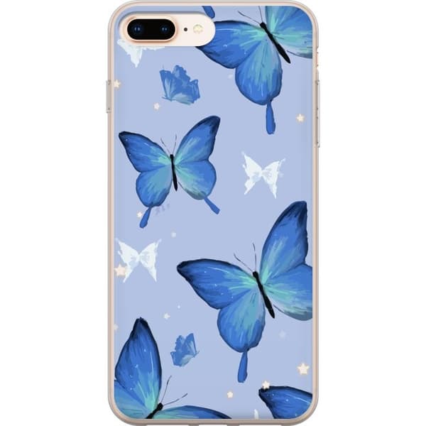 Mobildeksel til Apple iPhone 7 Plus med Blå sommerfugler motiv