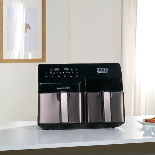 BLACK+DECKER Airfryer Dobbelt 2500W