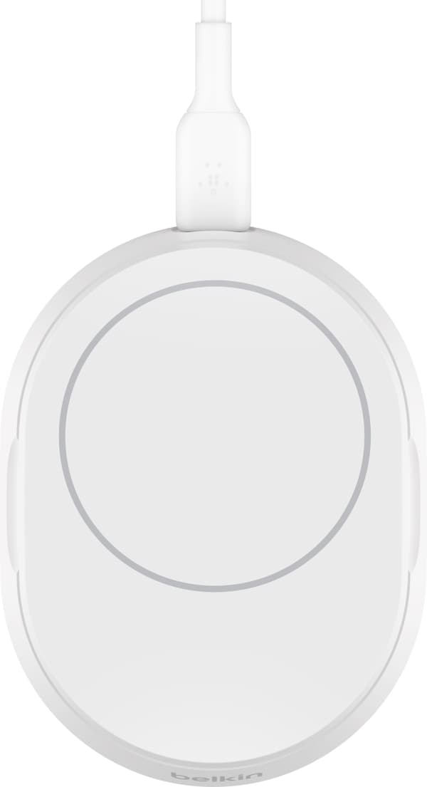 Belkin BoostCharge Pro sammenleggbar Qi2-ladeplate, hvit