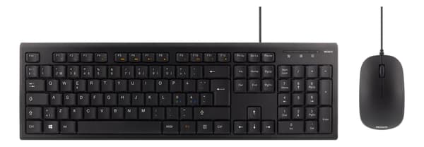 DELTACO Keyboard kit with mouse, PAN Nordic layout, USB, black