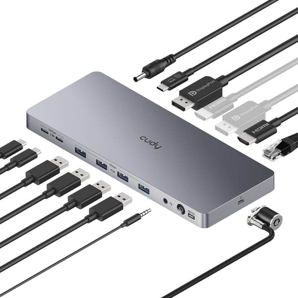 CUDY Dockingstation CS700 10Gbps USB-C Dual 4K 150W