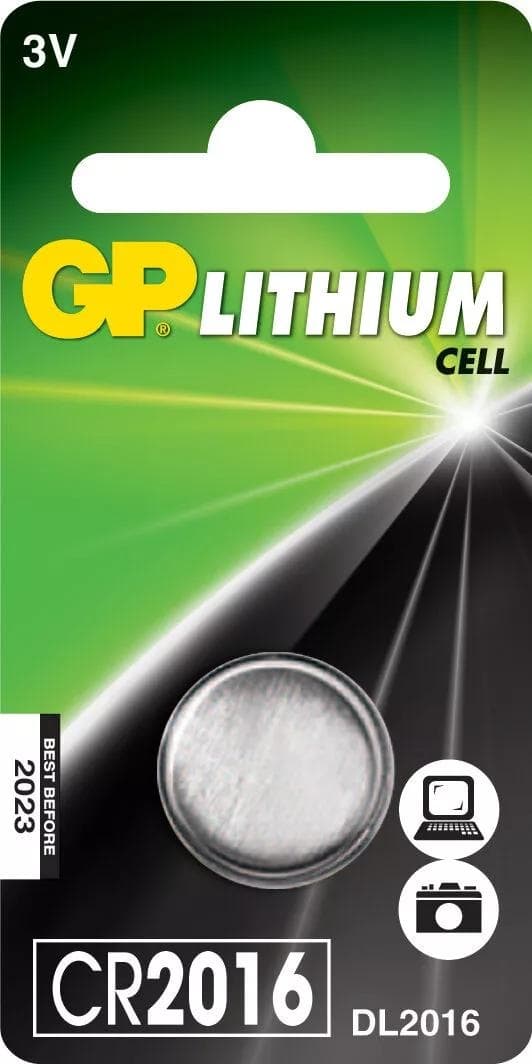 GP CR2016 litiummynt, 1 pakke (B)