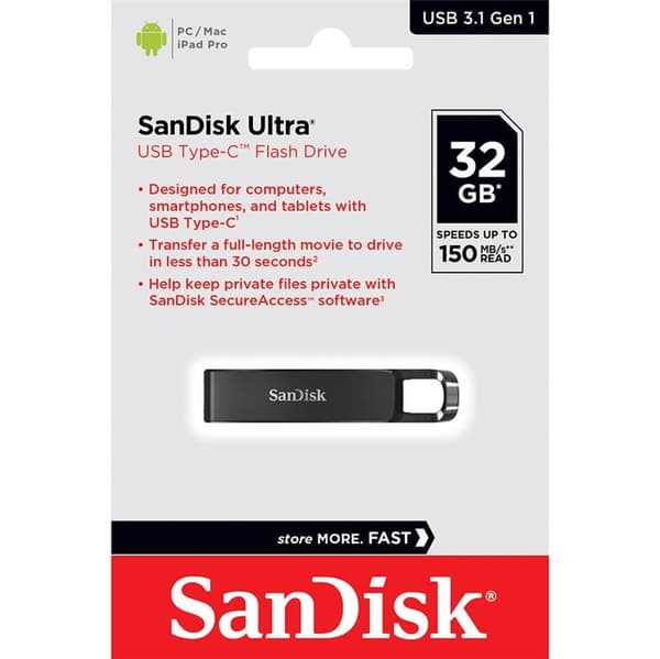 SANDISK USB-C 32GB 150MB/s 32GB