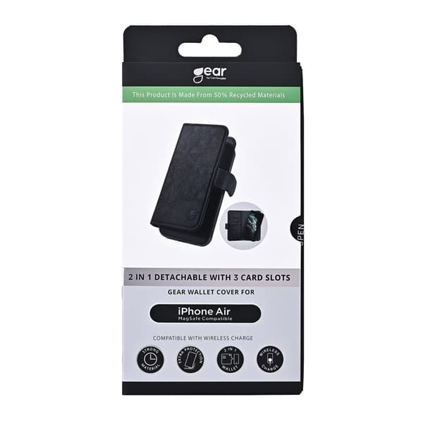 Gear Wallet 2-i-1 MagSerie Sort - iPhone Air