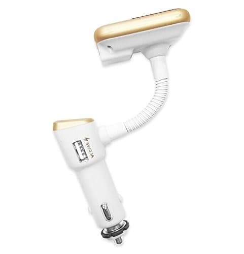 FM-sender med Bluetooth-handsfree og billader (gull)