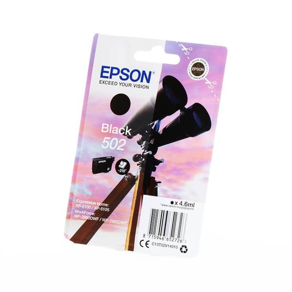EPSON Blæk C13T02V14010 502 Binoculars Sort