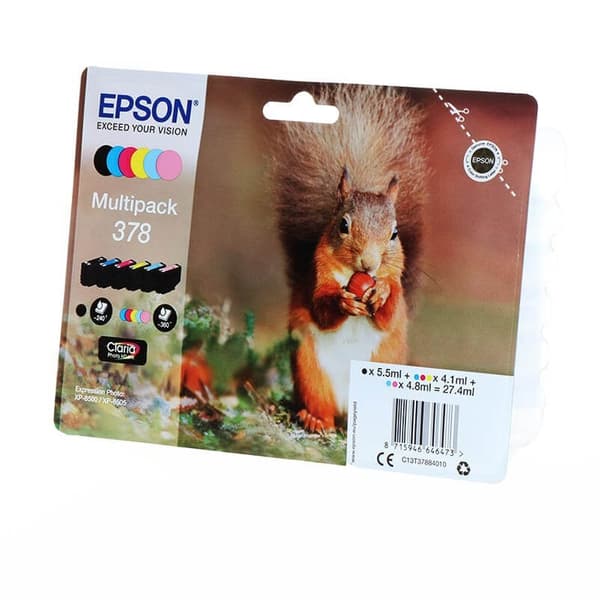 EPSON Musteet C13T37884010 378 Multipack Squirrel