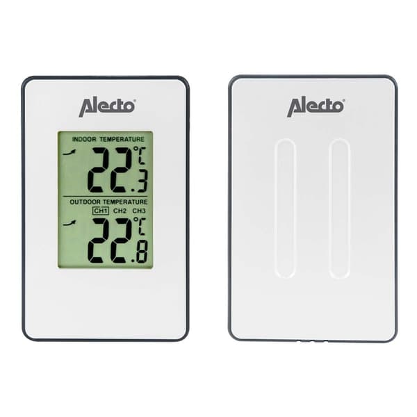 Alecto Väderstation med trådlös sensor vit