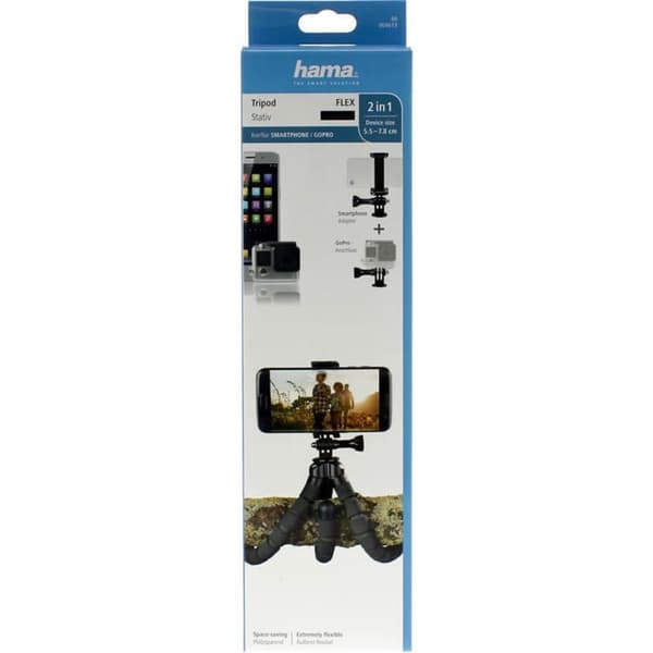 Hama Bordsstativ Flex Smartphone & GoPro 26cm Svart