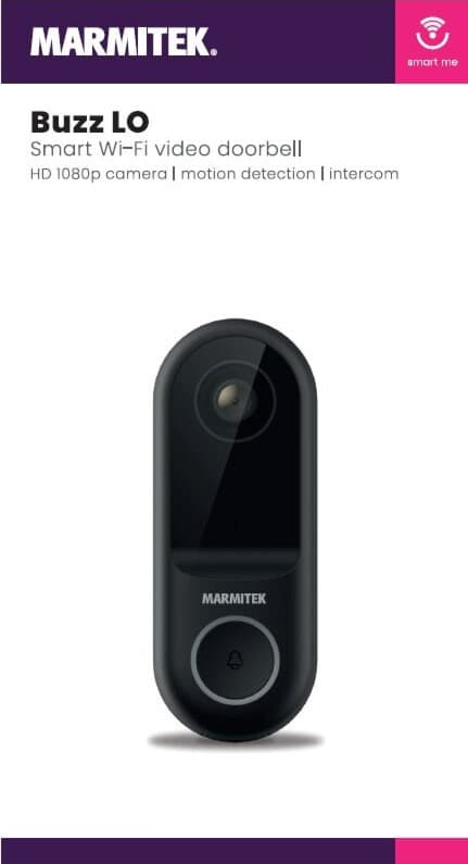Marmitek Smart BuzzLO Video Doorbell  HD1080p camera