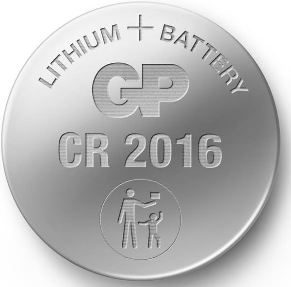 GP Knappcelle litium CR2016, 4-pakning